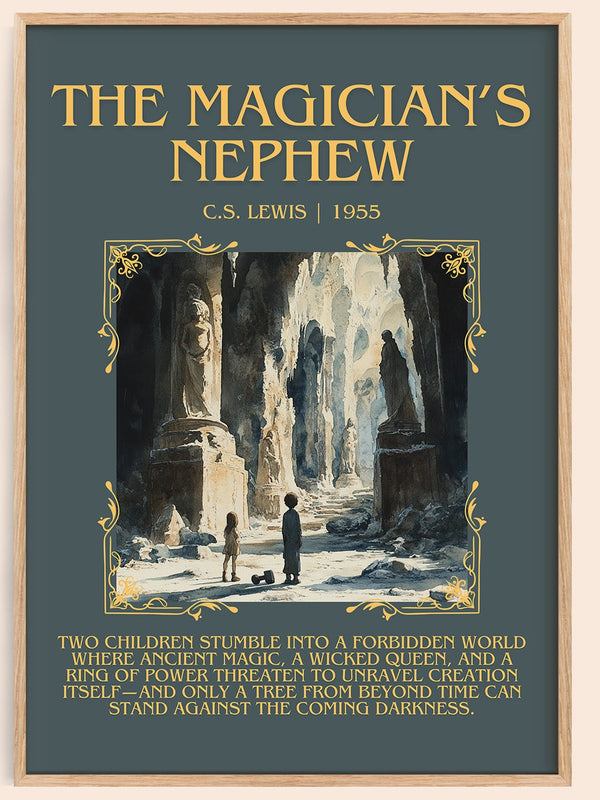 The Magician's Nephew minimalist book poster by C. S. Lewis – framed literary art print