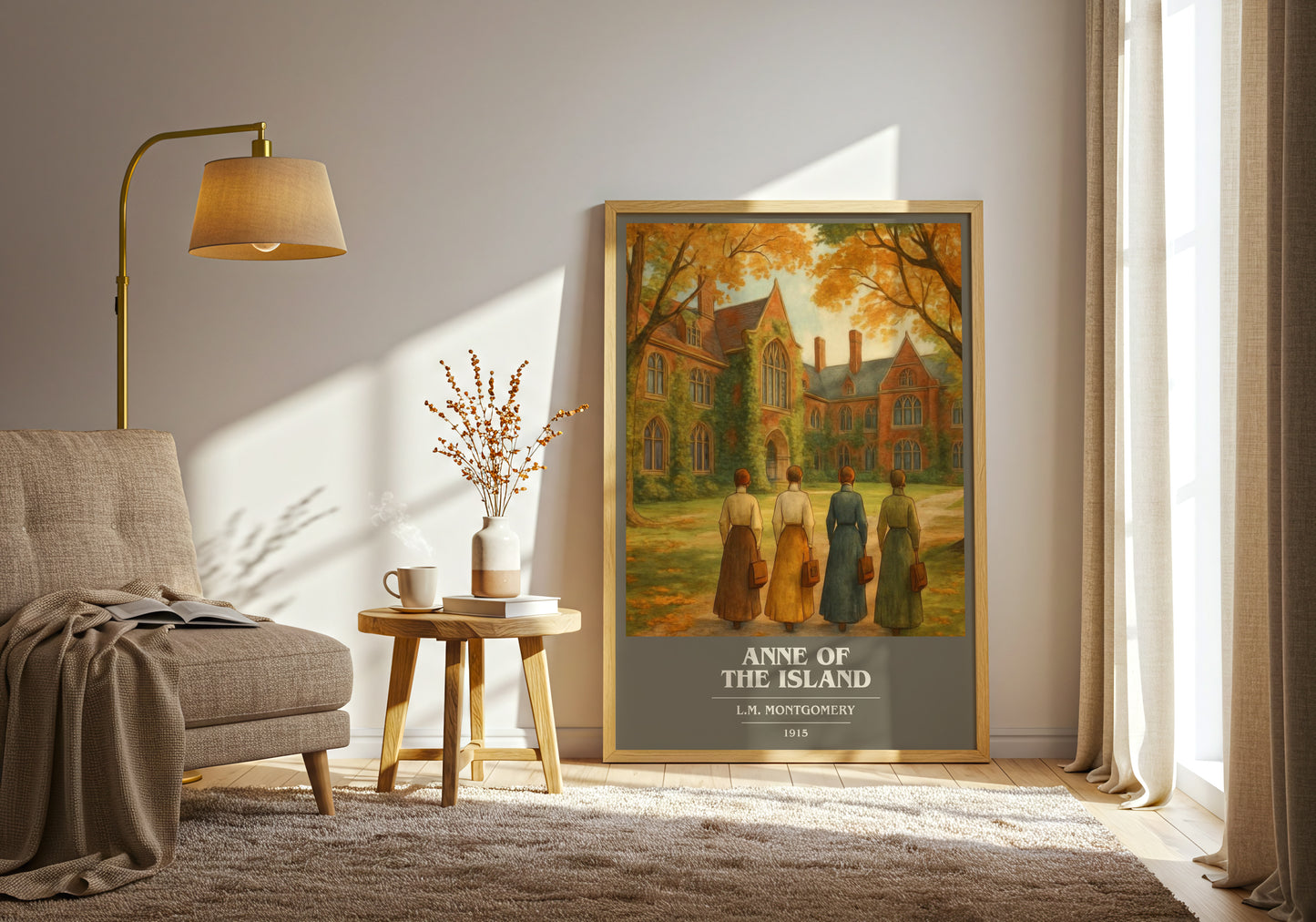 Anne Of The Island book cover print on bookshelf – L.M. Montgomery fan gift