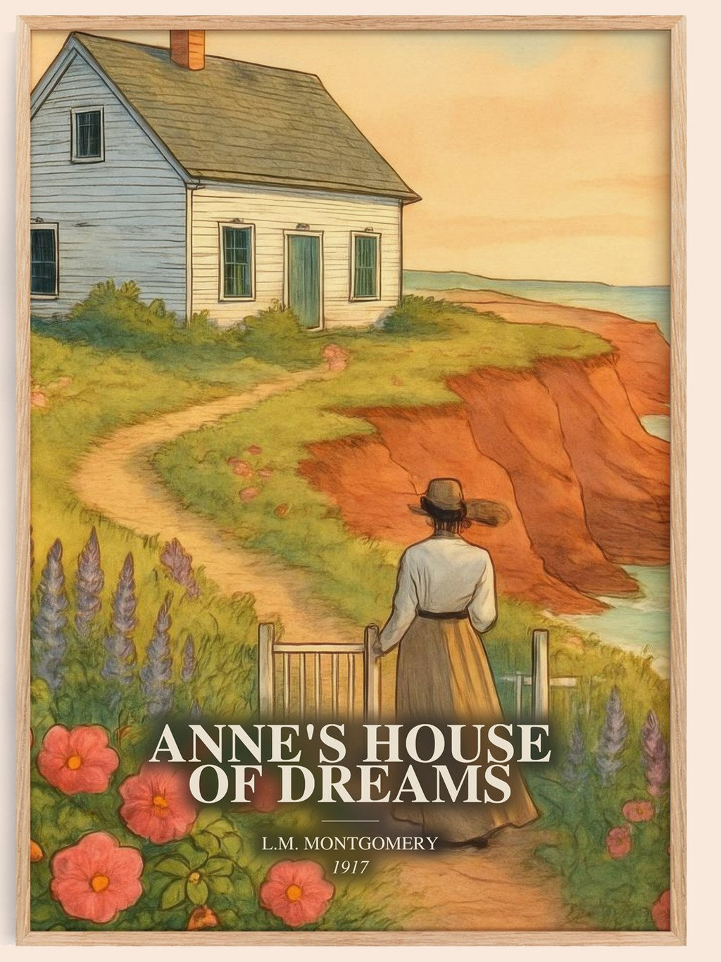 Anne'S House Of Dreams watercolour book poster by L.M. Montgomery – framed literary art print
