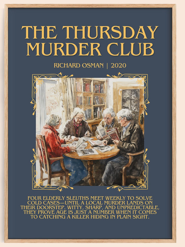 Thursday Murder Club Minimalist Book Poster by Richard Osman