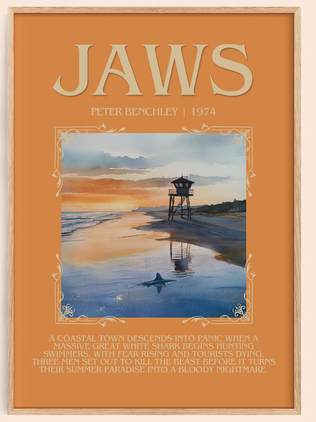 Jaws Minimalist Book Poster by Peter Benchley