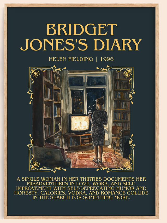 Bridget Jones's Diary Minimalist Book Poster by Helen Fielding