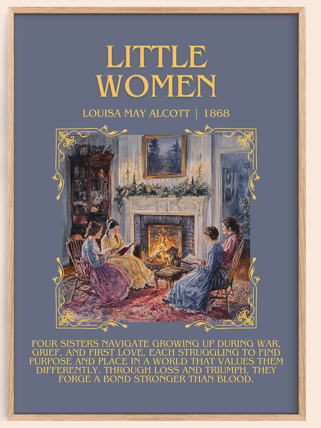 Little Women Minimalist Book Poster by Louisa May Alcott