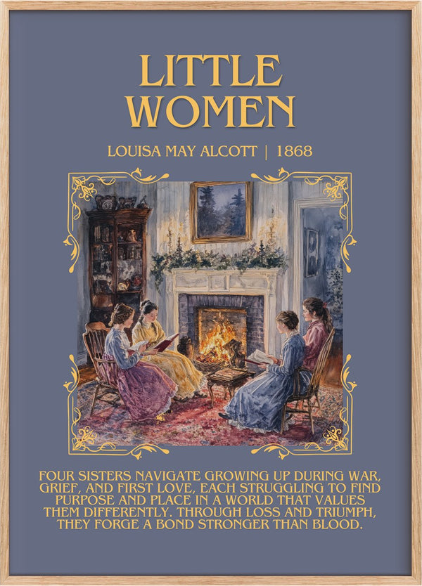 Little Women Minimalist Book Poster by Louisa May Alcott