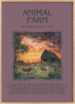 Animal Farm Minimalist Book Poster by George Orwell