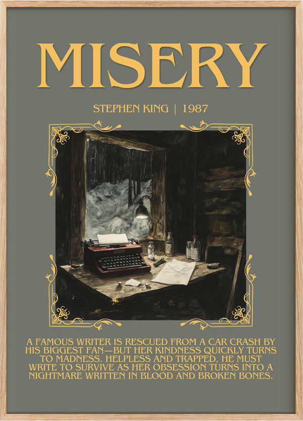 Misery Minimalist Book Poster by Stephen King
