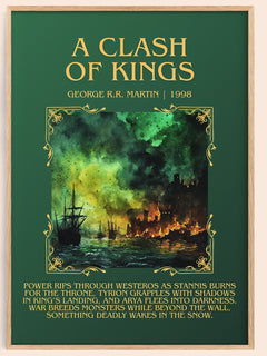 A Clash of Kings Minimalist Book Poster by George R. R. Martin