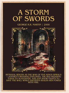 A Storm of Swords Minimalist Book Poster by George R. R. Martin