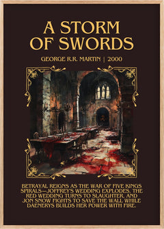 A Storm of Swords Minimalist Book Poster by George R. R. Martin
