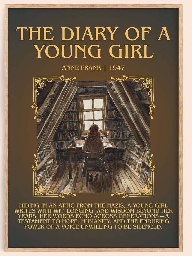 The Diary Of A Young Girl Minimalist Book Poster by Anne Frank