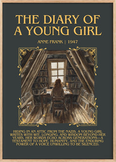 The Diary Of A Young Girl Minimalist Book Poster by Anne Frank