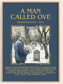 A Man Called Ove Minimalist Book Poster by Fredrik Backman