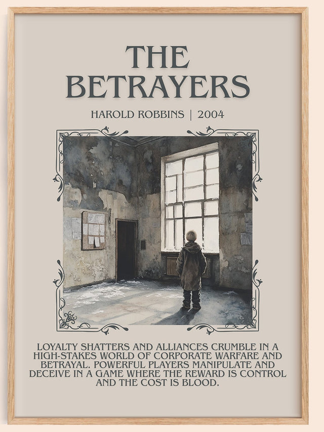 The Betrayers Minimalist Book Poster by Harold Robbins