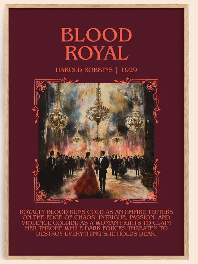 Blood Royal Minimalist Book Poster by Harold Robbins