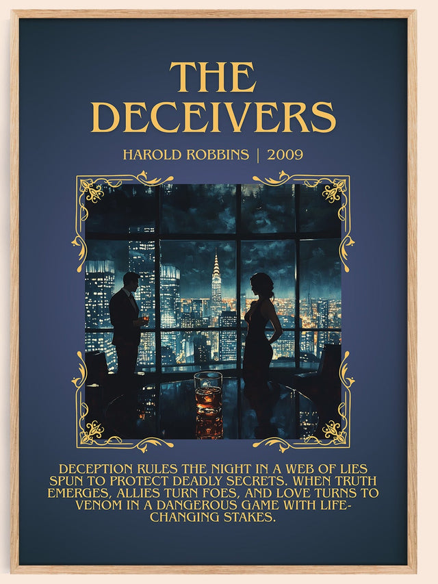 The Deceivers Minimalist Book Poster by Harold Robbins