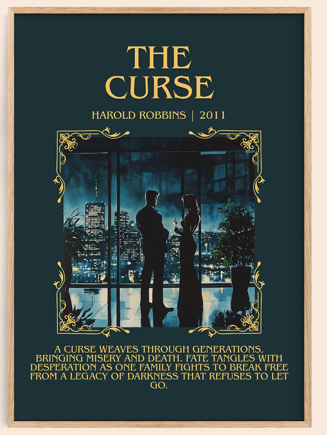 The Curse Minimalist Book Poster by Harold Robbins