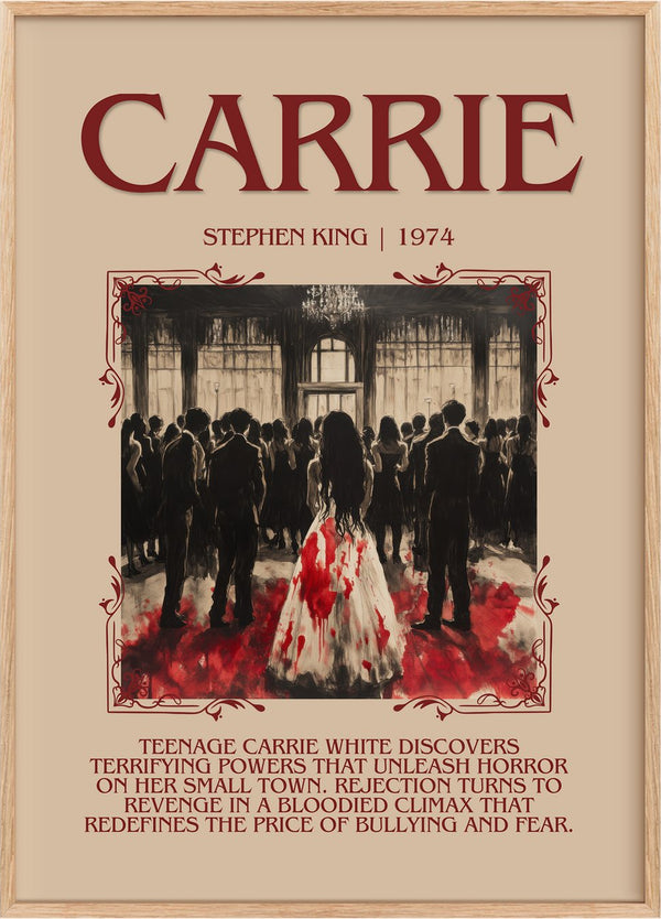 Carrie Minimalist Book Poster by Stephen King