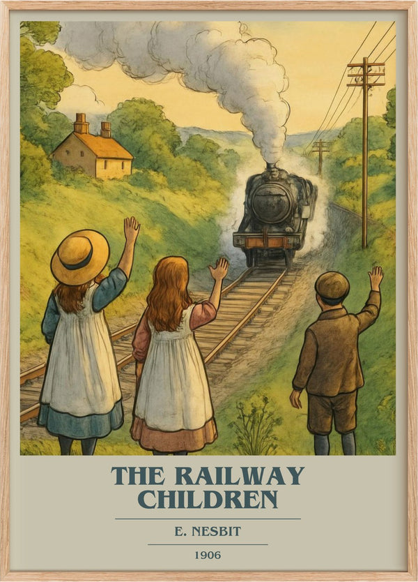 The Railway Children Book Cover Poster by E. Nesbit