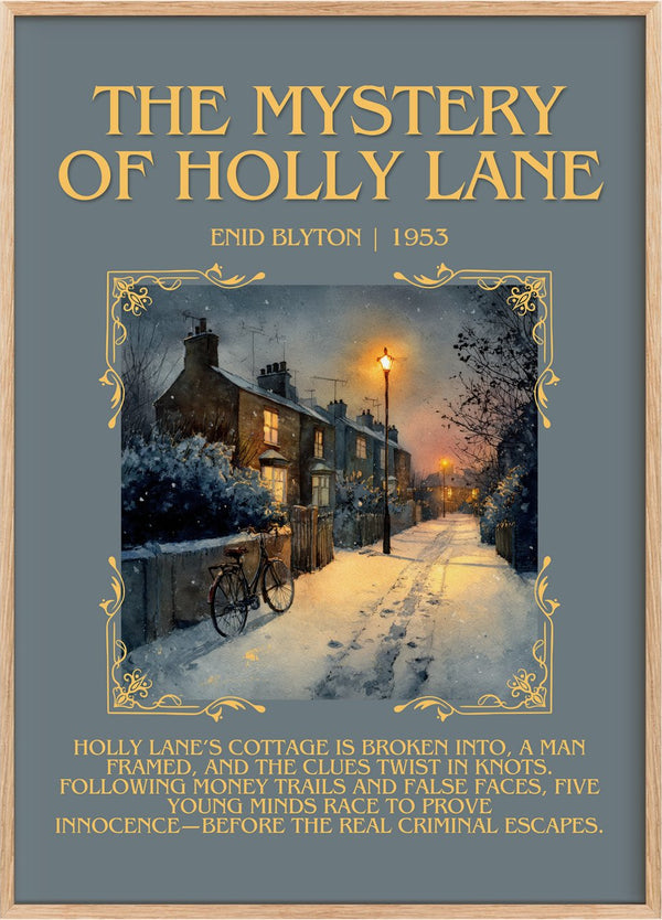 The Mystery of Holly Lane Minimalist Book Poster by Enid Blyton