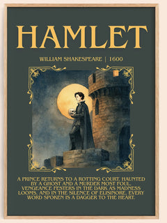 Hamlet Minimalist Book Poster by William Shakespeare