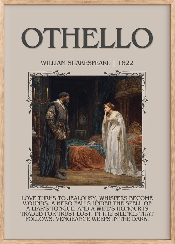 Othello Minimalist Book Poster by William Shakespeare
