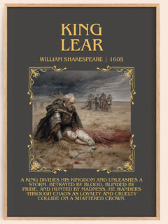 King Lear Minimalist Book Poster by William Shakespeare
