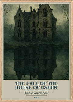 The Fall Of The House Of Usher Book Cover Poster by Edgar Allan Poe