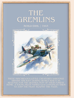 The Gremlins Minimalist Book Poster by Roald Dahl