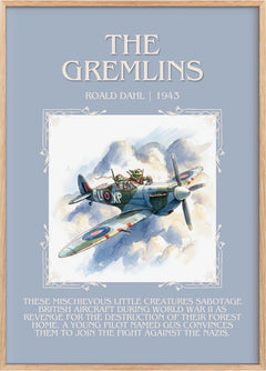 The Gremlins Minimalist Book Poster by Roald Dahl