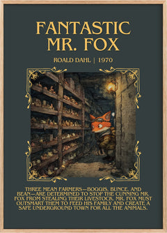 Fantastic Mr. Fox Minimalist Book Poster by Roald Dahl