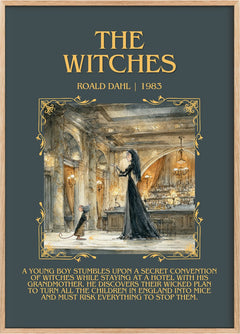 The Witches Minimalist Book Poster by Roald Dahl