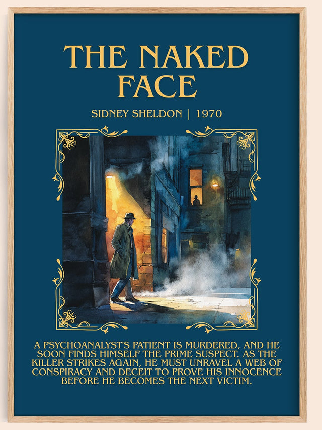 The Naked Face Minimalist Book Poster by Sidney Sheldon