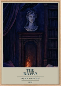 The Raven Book Cover Poster by Edgar Allan Poe