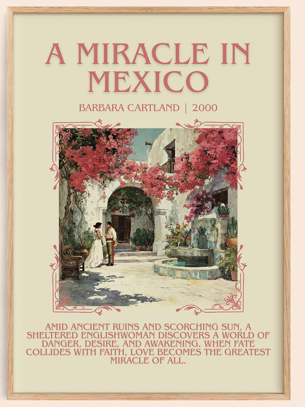 A Miracle in Mexico Minimalist Book Poster by Barbara Cartland