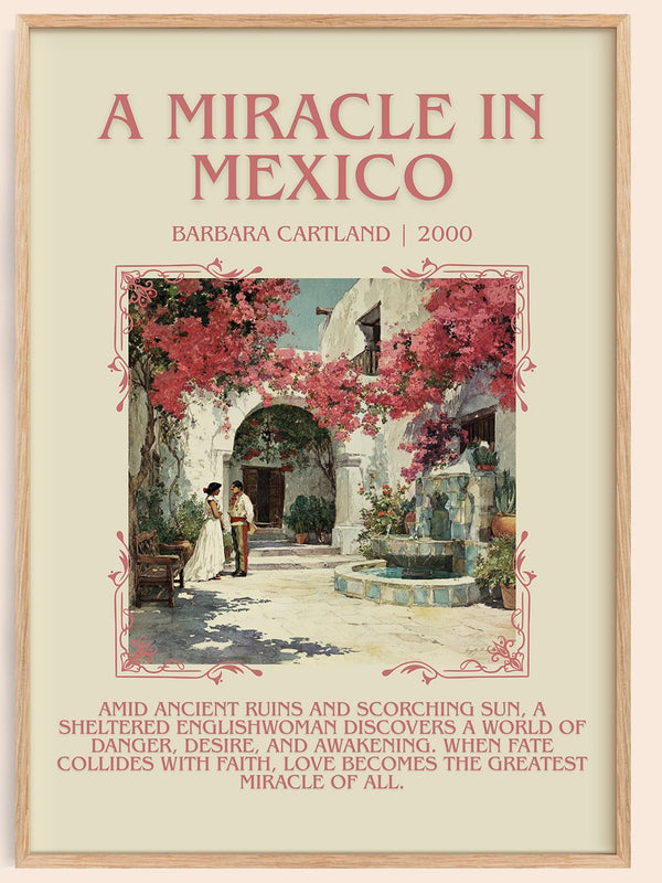 A Miracle in Mexico Minimalist Book Poster by Barbara Cartland