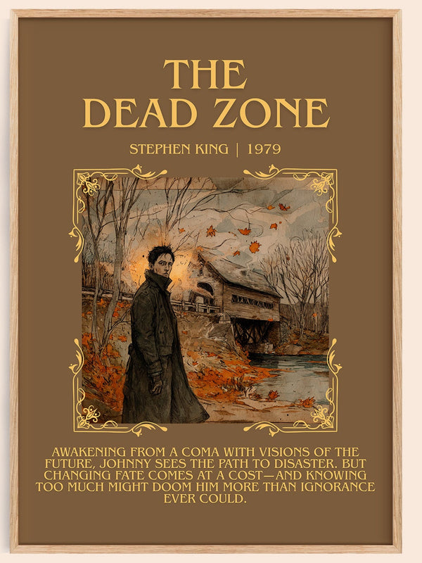 The Dead Zone minimalist book poster by Stephen King – framed literary art print