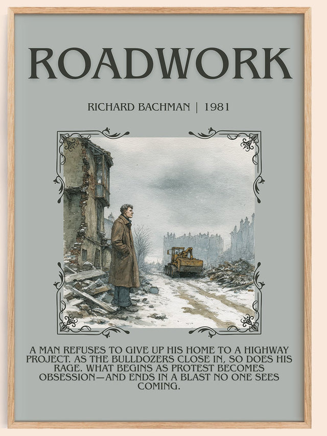Roadwork Minimalist Book Poster by Richard Bachman