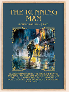 The Running Man Minimalist Book Poster by Richard Bachman
