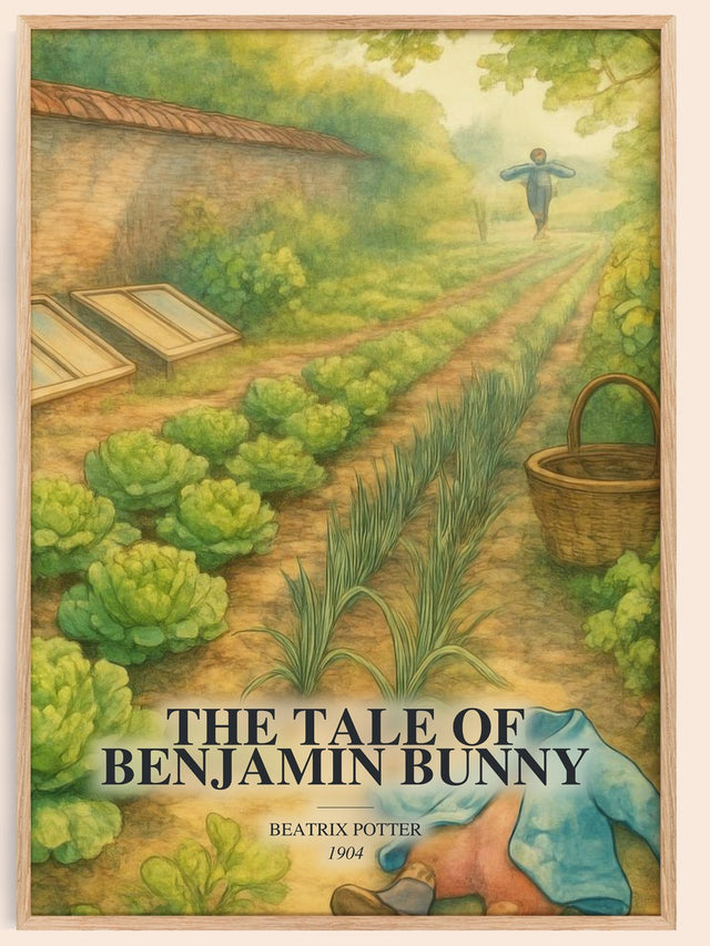 Tale Of Benjamin Bunny Book Watercolour Illustration by Beatrix Potter
