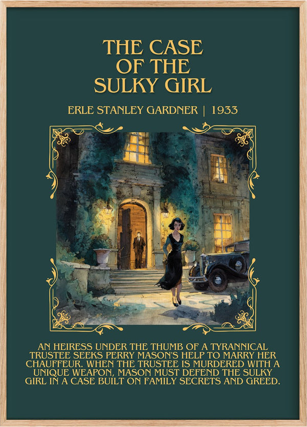 Case Of The Sulky Girl Minimalist Book Poster by Erle Stanley Gardner