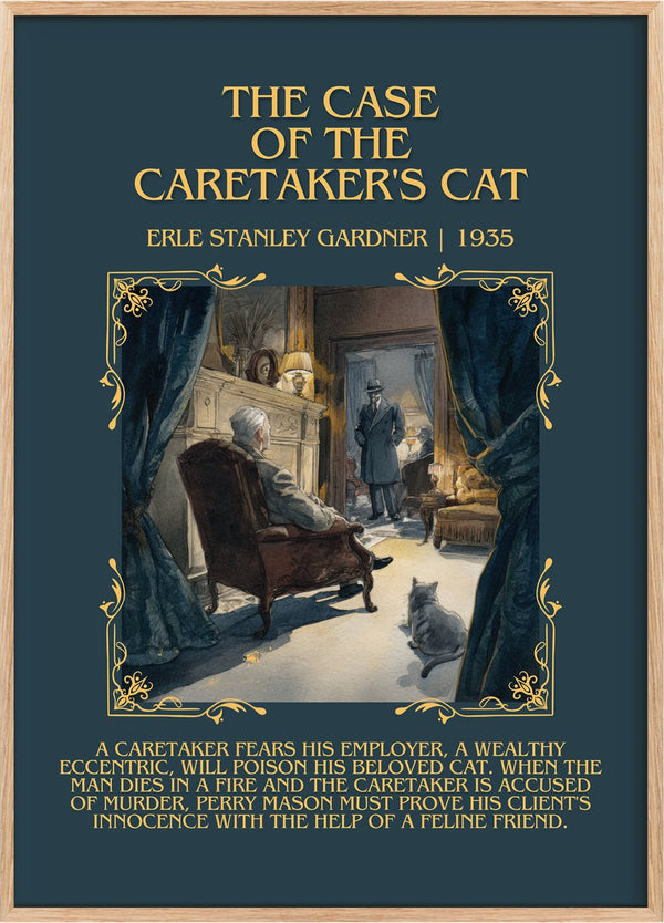 Case of the Caretaker's Cat Minimalist Book Poster by E. Gardner