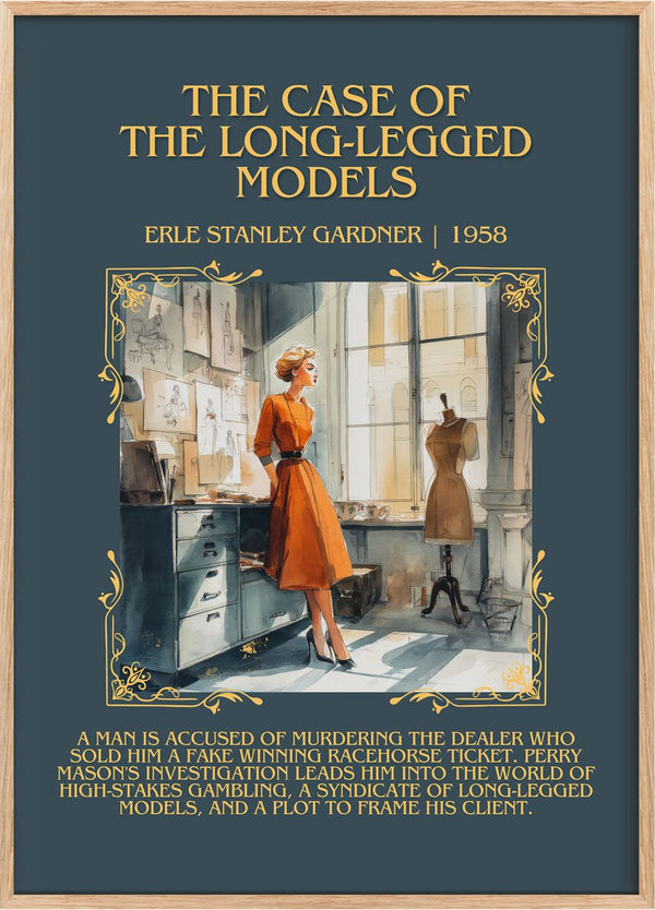 Case of the Long-legged Models Minimalist Book Poster by E. Gardner