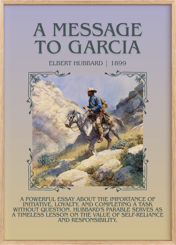 A Message to Garcia Minimalist Book Poster by Elbert Hubbard