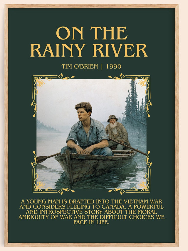On The Rainy River Minimalist Book Poster by Tim O'Brien