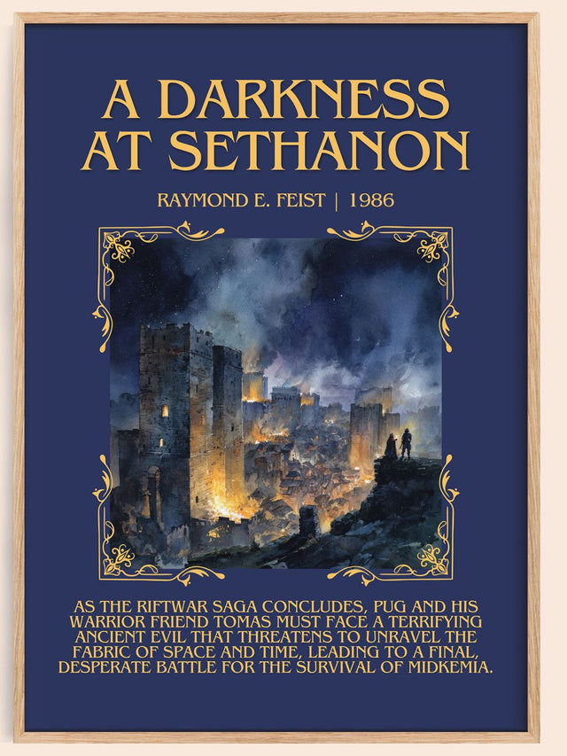 A Darkness at Sethanon Minimalist Book Poster by Raymond E. Feist