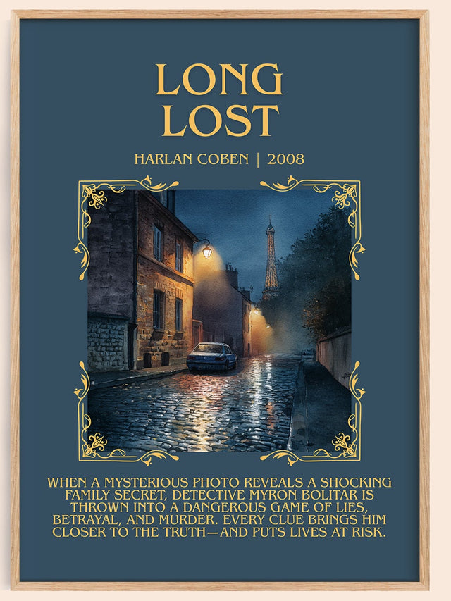 Long Lost Minimalist Book Poster by Harlan Coben