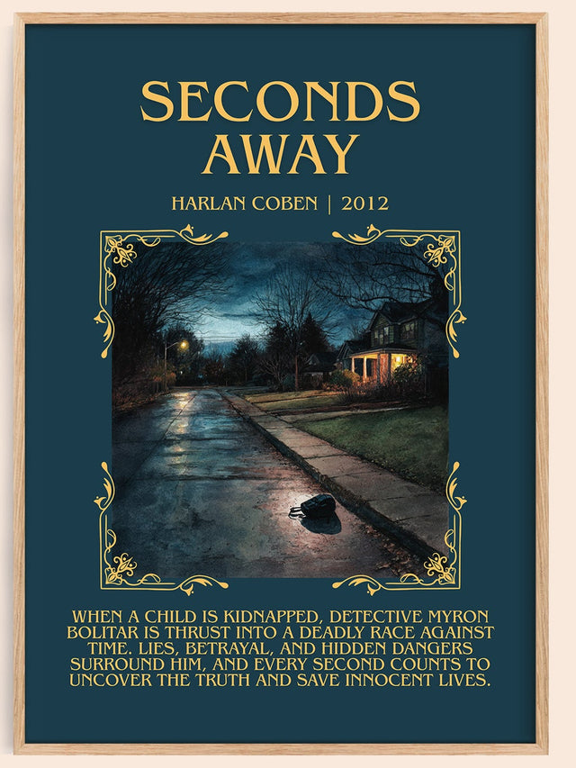 Seconds Away Minimalist Book Poster by Harlan Coben