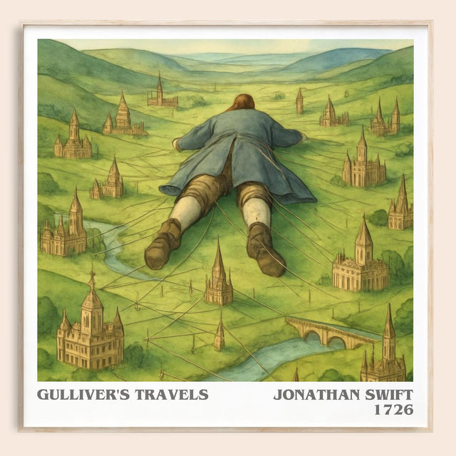 Gulliver's Travels Literary Art Print by Jonathan Swift