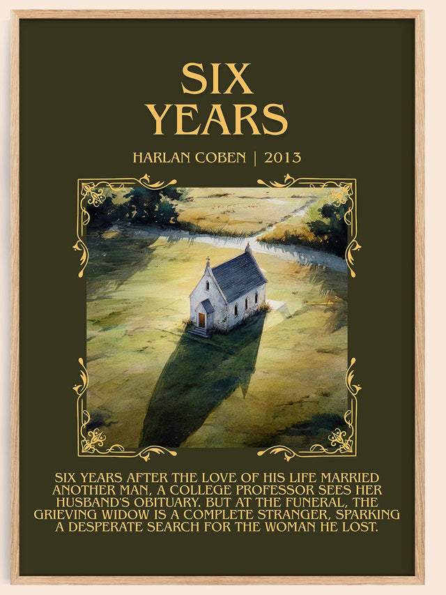 Six Years Minimalist Book Poster by Harlan Coben