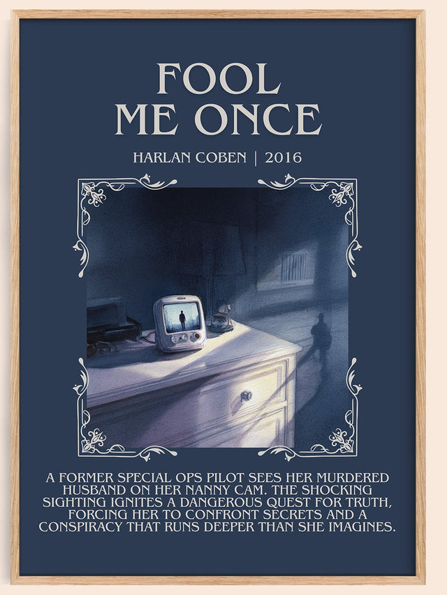 Fool Me Once Minimalist Book Poster by Harlan Coben